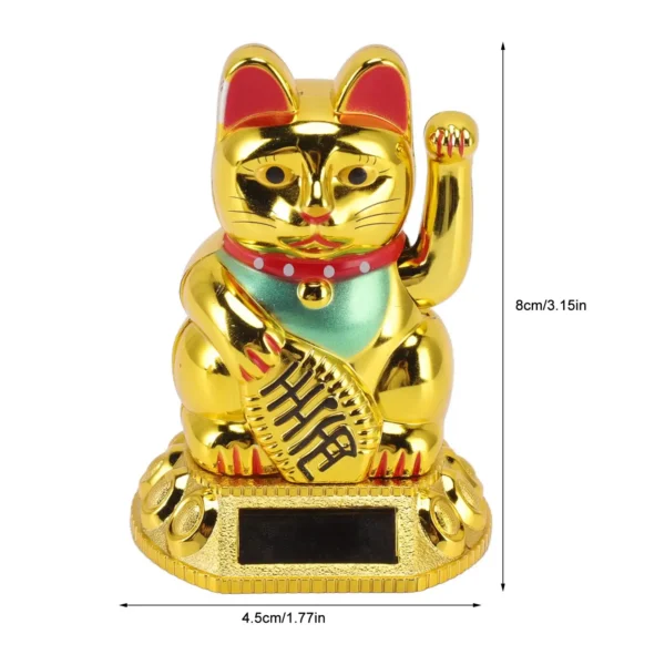 Solar Powered Waving Lucky Cat Ornament