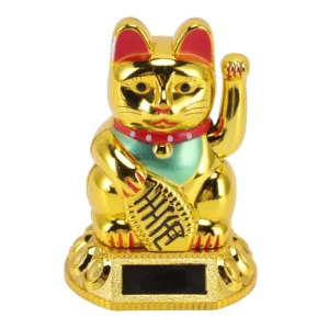 Solar Powered Waving Lucky Cat Ornament